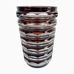 Art Deco Crystal Vase from Val Saint Lambert, 1950s