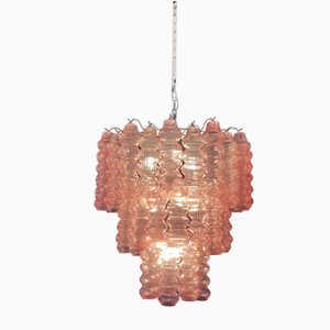 Lampadario a tre livelli in vetro di Murano, 1990