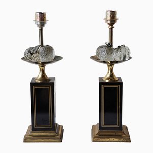 Le Dauphin Fruit Tisch- oder Schreibtischlampen, 1960er, 2er Set