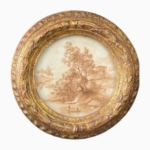 After Thomas Rowlandson, Landscape, 1800s, Watercolor, Framed