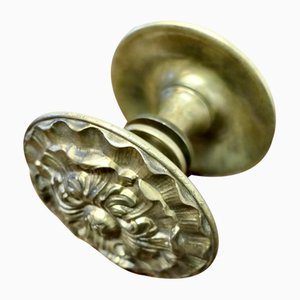 Grandes Poignées de Porte en Laiton Estampé, 1890s, Set de 2