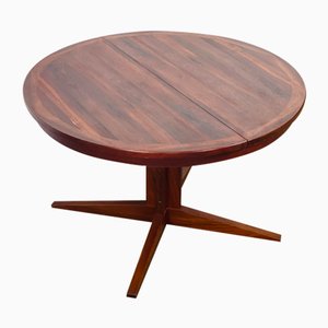 Scandinavian Rosewood Dining Table with Extensions, 1960s