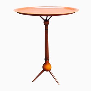 Walnut & Teak Tripod Tray Table by Severin Hansen, 1950s