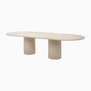 Rounded Natural Plaster Column Table by Isabelle Beaumont