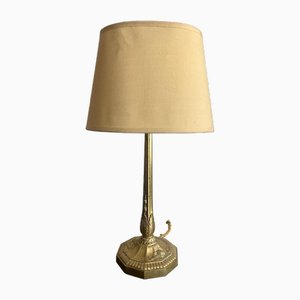 Art Deco Brass Lamp, 1930s