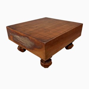 Expositor de madera de tablero de juego Keyaki Shogi, Japón, años 20