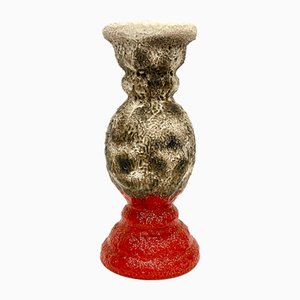 Large Fat Lava Ceramic Flower Stand, 1970s