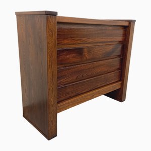 Cajonera vintage de olmo de Maison Regain, años 80