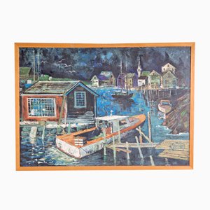 Harbor View, Acrylic on Canvas, 1969