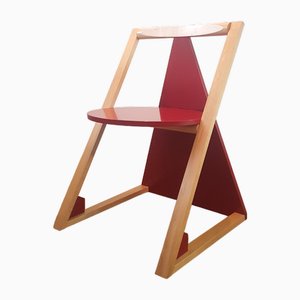 Chaise Triangulaire Vintage en Bois