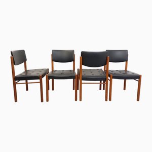 Vintage Scandinavian Teak Chairs, 1960s, Set of 4