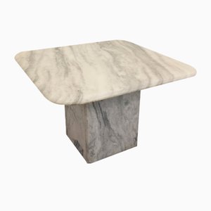 Vintage White Marble Coffee Table, 1970s