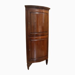 Italian Louis XVI Corner Cabinet in Walnut