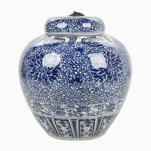 Pot en Céramique Bleu et Blanc