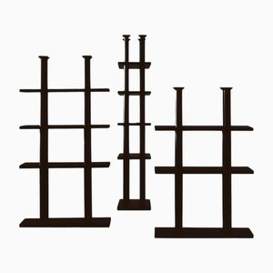 Etagères Peristylo en Bois Noir par Oscar Tusquets pour BD Barcelona, Set de 3