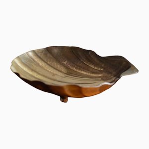 Vintage Shell Bowl in Brass by Renzo Cassettiy, 1960s