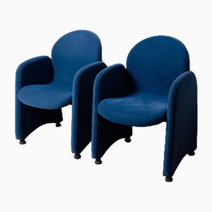 Set of Vintage Velvet Chairs, 1970s