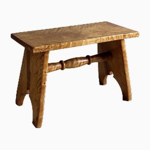 Rustikaler Karelischer Hocker aus Birke, 1950er