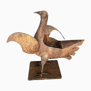 Vintage Hahnenskulptur, 1950er, Eisen