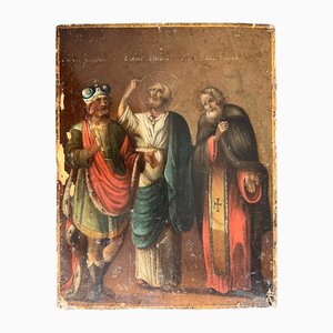 Religious Icon, 19th Century, Oil Paintiing