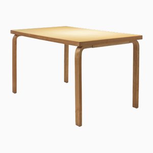Tavolo da lavoro modello 81 B di Alvar Aalto per Artek, Finlandia, anni '50