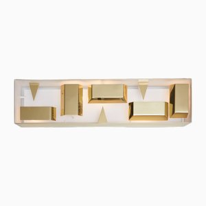 Quadro Di Luce Brass Wall lamp by Giò Ponti Pollice Illuminazione