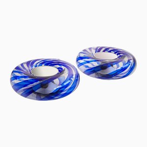Murano Swirl Glass Ceiling or Table Lamp from Leucos, Italy, 1970
