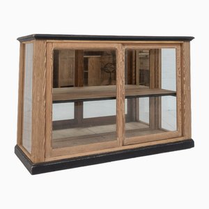 Wooden Display Case with Sliding Doors, 1930