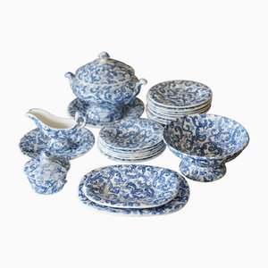 Servizio da tavola per bambini antico in ceramica Staffordshire di Ca 1880-1900, 1885, set di 26