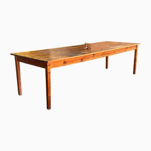 Mesa de comedor danesa Mid-Century grande de tablones de Dinamarca Snedkeri, años 50