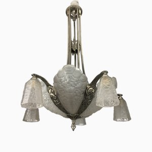 Art Deco Chandelier by André Nuet & Charles Schneider, 1920s