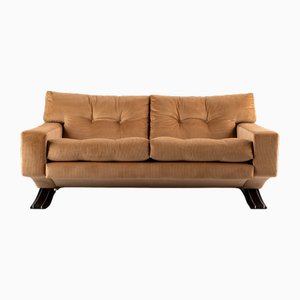 Divano in velluto a coste beige di Franz Sartori per Flexform, Italia, 1970