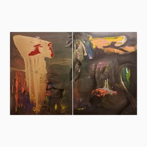Stefano Mazzolini, Aralien, 2022, Acrilico e pittura a olio