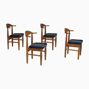 Danish Dining Chairs by Henning Kjærnulf for Eg Quality Furniture, 1970s, Set of 4