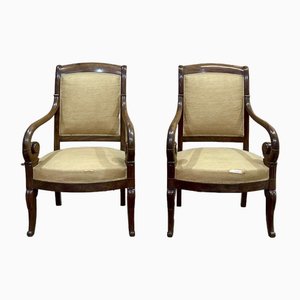 Set of Armchairs in Mahogany