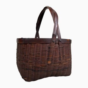 Panier Antique en Bambou, Japon, 1920s