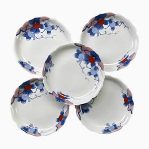 Vintage Plates in Porcelain, 1950s, Set of 5