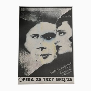 The Threepenny Opera Bertolt Brecht Poster by Kurt Weill, 1980s