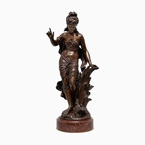 Escultura de bronce grande atribuida a Auguste Moreau, siglo XIX