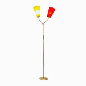 Lampadaire Arc Mid-Century en Laiton avec Bras Flex, Allemagne, 1960s