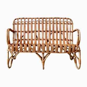 Vintage Rattan Bench