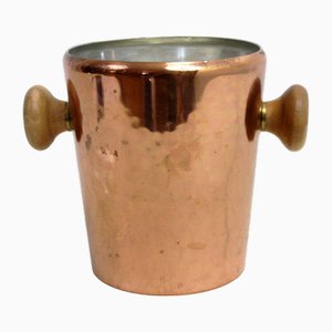 Secchiello per il ghiaccio piccolo Stockli Netstal in metallo placcato in rame, Svizzera, anni '70