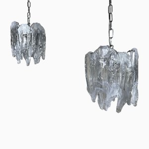 Vintage Kronleuchter aus Schmelzglas von Mazzega