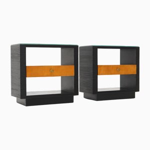 Art Deco Nachttische, 1930er, 2er Set