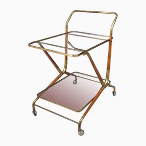 Vintage Italian Serving Trolley attributed to Cesare Lacca, 1950s