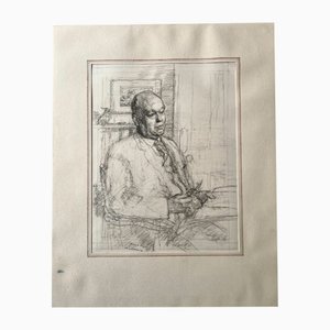 Malcolm Osborne, Portrait of Wilfred E. Billinghame, 1960, Pencil Drawing