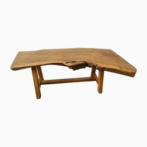 Brutalistischer Vintage Couchtisch aus Holz, 1960er