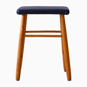 Vintage Stool in Leather, 1960s