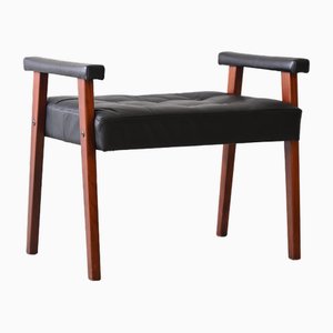 Pouf Vintage en Similicuir, 1960s