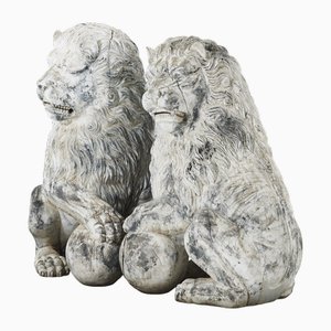 Lion Statues, 1900, Set of 2
